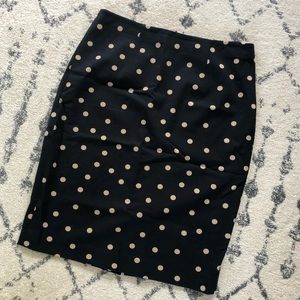 ANN TAYLOR Polka Dot Pencil Skirt, Size 6